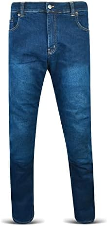 Logicielity LLC Jeans de motocicleta Slim Fit Denim Troushers para homens e mulheres com joelho removível e almofadas de quadril