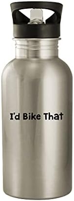 Presentes de knick knack eu bicicleta que - 20 onças de aço inoxidável garrafa de água ao ar livre, branco