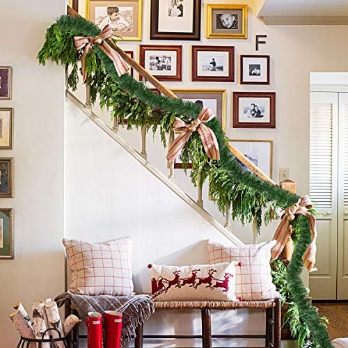 LvyDec 32,8 pés artificial de decoração de guirlanda de natal, pinho de pinheiro guirlanda de vegetação macia para decoração de