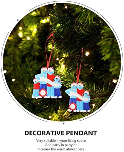 Decoração de natividade de nuobsty 2pcs Nome personalizado da família de Natal Ornamento Snowman Snowman Christmas Tree