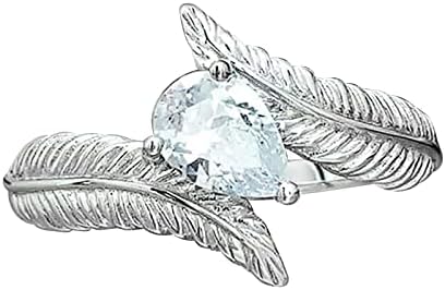 2023 Nova personalidade Creative Leaf Diamond Noivado anel de casamento para mulheres 17 milhas de jóias