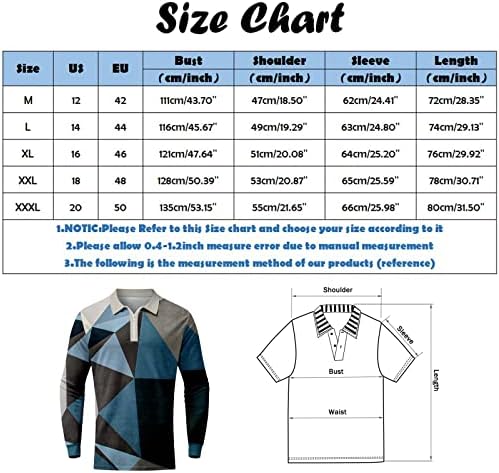 Camisas musculares para homens de manga longa Moda de algodão 1/4 zip impressão geométrica Long Sheeve Treino Tops0907