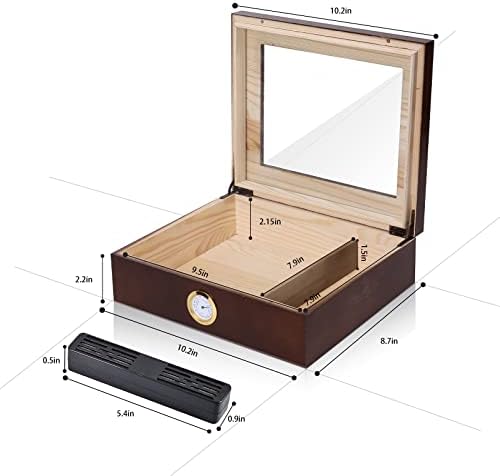 Caixa de armazenamento de madeira kajame com tampa articulada, pinhão decorativo de madeira caixas para jóias, tesouro, presente,