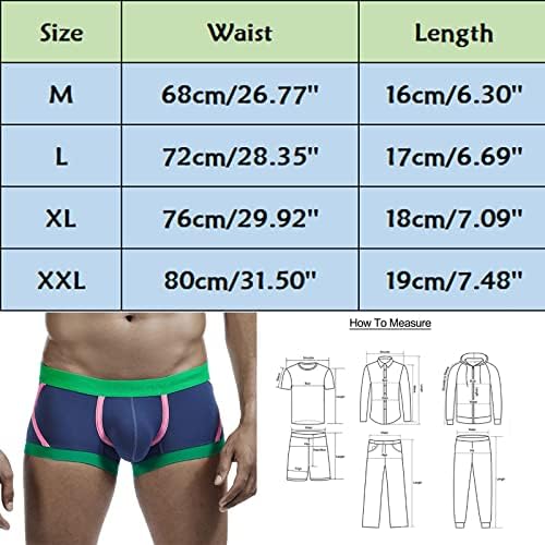 Masculino boxers de roupas masculinas respiráveis ​​e confortáveis ​​na cintura sexy sexy respirável cor de cor de cor sólida shorts vibrando