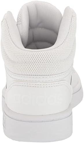 Adidas Hoops 3.0 Sapato de basquete intermediário, branco/branco/branco, 7 Usisex Big Kid