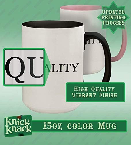 Presentes de Knick Knack têm comestível? - Alça de cor cerâmica de 15 onças e xícara de caneca de café interna, preto