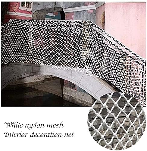 Rede de segurança de proteção ao ar livre de segurança infantil, escada de varanda anti-queda líquida anti-CAT NET, malha branca corda decorativa de rede de proteção contra líquidos de proteção da rede (cor: 10 cm, tamanho