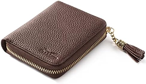 Claasico RFID carteira para mulheres, Ultra Slim Ladies Genuine Leather Bifold com proteção contra viagens anti-roubo