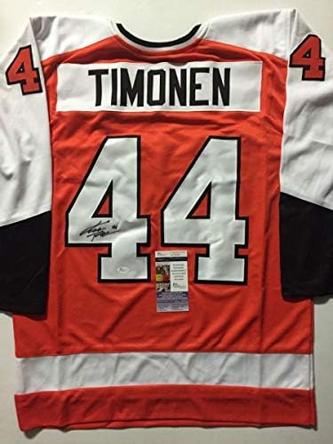 Autografado/assinado KIMMO Timonen Philadelphia Orange Hockey Jersey JSA COA