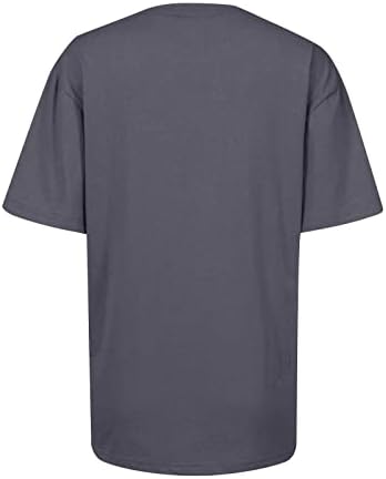 Tops de primavera e verão para mulheres 2023 Moda Pullover de impressão casual Blusa de t-shirt de manga curta