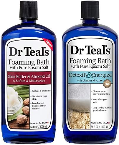 Dr. Teals Mothers Day Bath Bath Variety Gift Getter - Solte e hidratar manteiga de karité e óleo de amêndoa, e desintoxicar