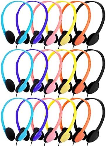 Qwerdf 16 fones de ouvido de embalagem em massa para os fones de ouvido com aula de aula em sala de aula de sala de aula.