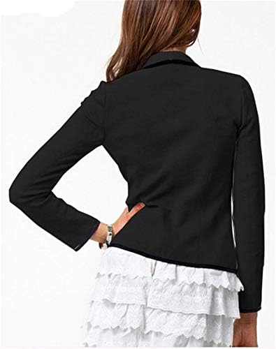 Andongnywell Women's Business Casat Blazer Top Tops de manga longa Slim Fit Jacket Outwear Blazer sobretudo