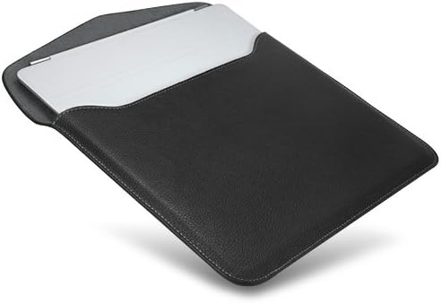 Caixa de ondas de caixa compatível com tela de framboesa pi hmtech - bolsa de couro executiva, capa de couro fino com forro macio - jato preto