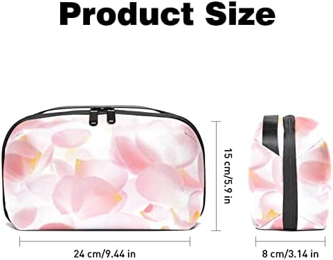 Bolsa de higiene pessoal Kit DOPP para homens resistentes a água para viajar, pétalas rosa floral