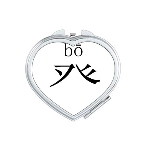 Componente de caractere chinês Bo espelho Magnificação portátil portátil maquiagem de bolso