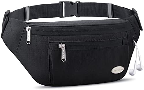 Pacote entre flany para homens com bolsos de 4 zíper, bolsas de crossbody de cintura de moda premium para caminhadas, correr, viagens,