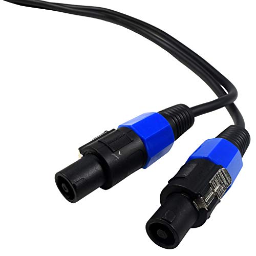 HQRP 6ft SpeakOn To Speakon Cable Compatível com Markbass Little Mark 250 / R500 Bass Amp Head; Musísico MU-8000 / SYS-2000 / SYS-4500; Amp do amplificador de potência PEAVEY PV900