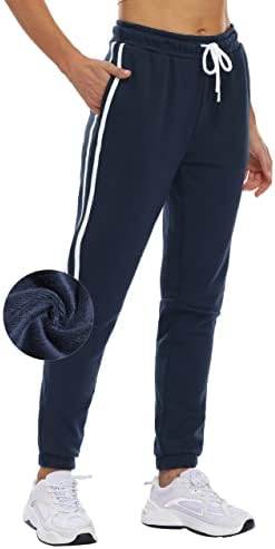 Summit Force Women Fleece Pants forring calças de inverno Sorto de moletom de cintura alta Térmica Lounge quente com bolsos