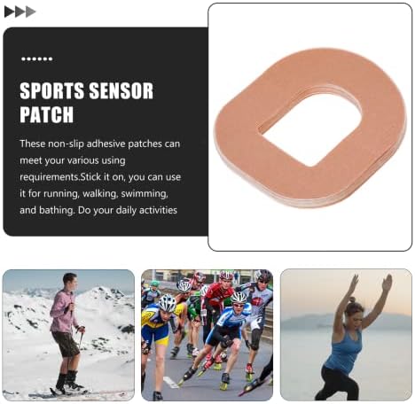 Adesivos esportivos esportivos esportivos adesivos de esportes 15pcs patches sensores adesivo sensor sensor de pele remendo fita contínua à prova de suor para monitorar adesivos de círculo preto adesivos círculos