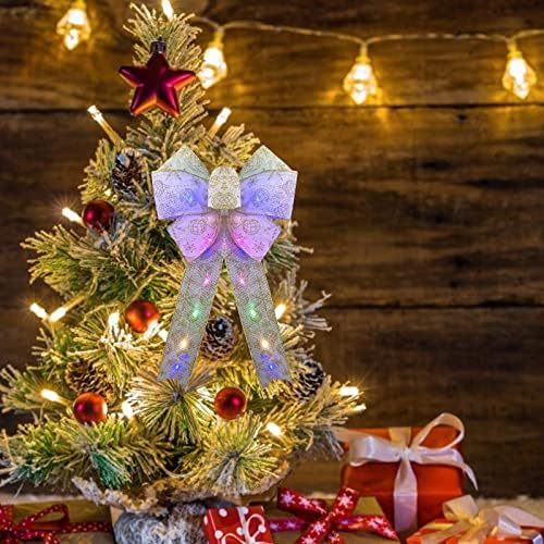 Ornamentos de caixa brilhante árvore árvore 1pc decoração de decoração arco arco arco arcos Diy Christmas Wreaths Decoração de casa Mini decorações de guirlanda