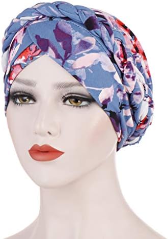 Chapéus de turbante muçulmano para mulheres africanas mulheres negras Headwrap Twist Torneie o gorro de turbante Cancer Caps Caps