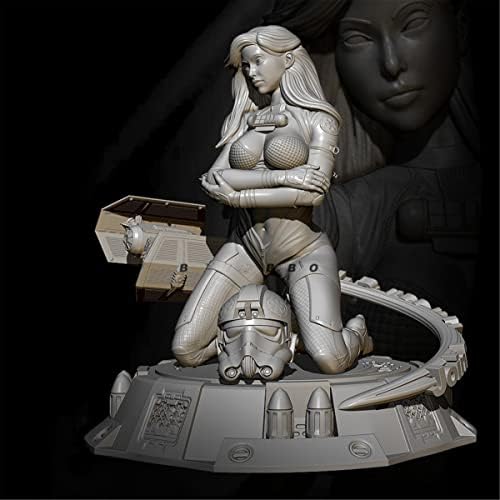ETRIYE 75mm 1/24 Planeta de ficção científica Planeta feminino Modelo de caracteres de resina piloto kit, kit em