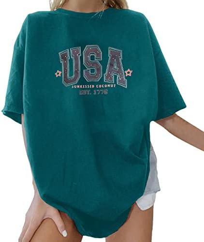 Túnicas de tamanho grande para mulheres para leggings, camisetas gráficas casuais de manga curta de verão camisetas de túnica solta
