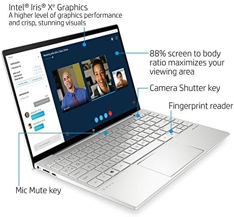 Laptop HP Envy 13, Intel Core i7-1165G7, 8 GB DDR4 RAM, 256 GB de armazenamento SSD, tela sensível ao toque de 13,3