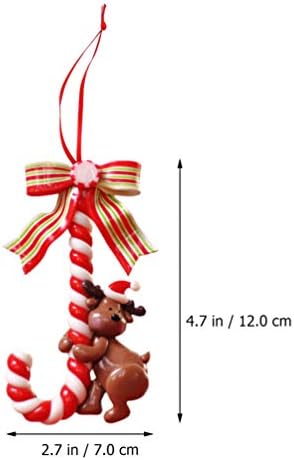 Veemon Decoração de Natal Árvore de Natal Ornamento Papai Noel Claus Snowman Candy Cane Resina segurando Candy Cane com Bowknot Christmas