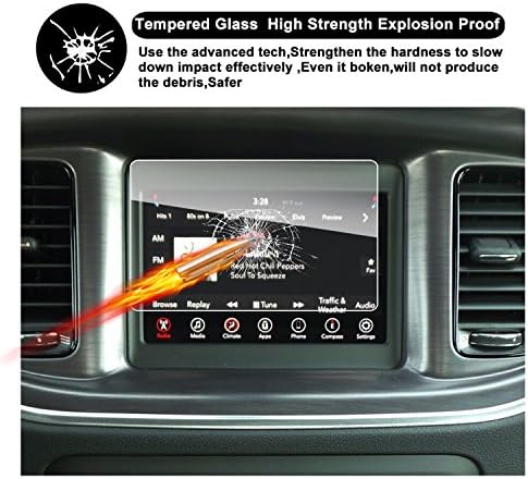 2011-2018 Dodge carregador uconnect scren screen display de tela de navegação protetor, ruiya hd clara de carro de vidro temperado no painel filme de proteção