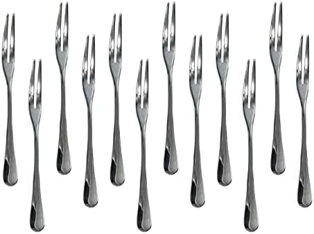 Fork para jantar, conjunto de garfo de mesa de aço inoxidável de 12 peças, adequado para sobremesas, massas, saladas,