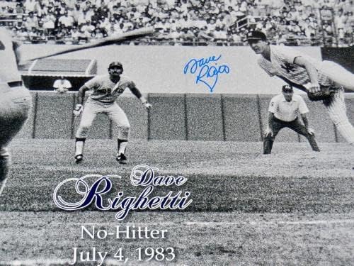 Dave Righetti autografou a foto 16x20 - holograma de folhas! - Fotos MLB autografadas