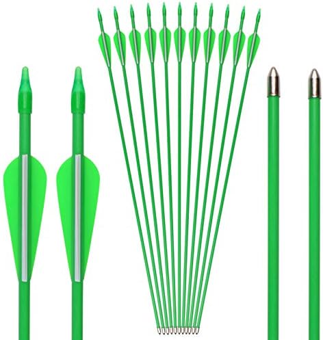 GPP de 28 polegadas de fibra de fibra de arco e flecha - flechas ou flechas de seta para jovens para Recurve Bow