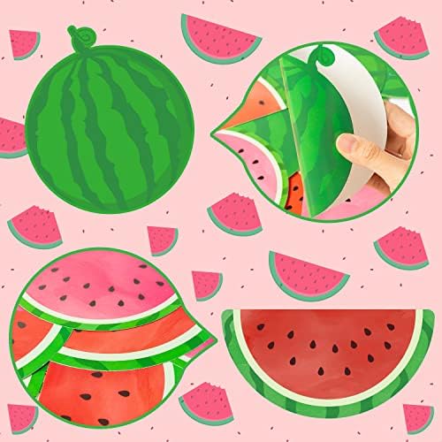 111pcs Summer Watermelon Fruit Bulletin Board Decoration Cutouts contêm melancia, melancia cortada, barril e palavras com nós somos um em um melão para sala de aula de férias de verão ou decoração de casa