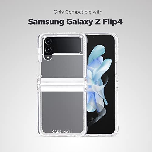 Case -companheiro de caso Samsung Galaxy Z Flip 4 Case - 6,7 Clear - com proteção contra gota de 15 pés e carregamento sem fio - Tough Plus Series Cober