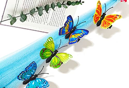 30 PCs Cabelo de borboleta Clipes coloridos artesanais menina bebê clipes de borboleta colorida barretas de borboleta 3d clipes de cabelo de casamento para festa de festival de Natal