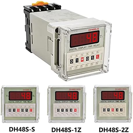 Scruby DH48S-S 1Z 2Z Ciclo de repetição Multifuncional Digital 0.01S-9999H Relé temporizador no atraso 8 pinos SPDT 12/24/110/220V