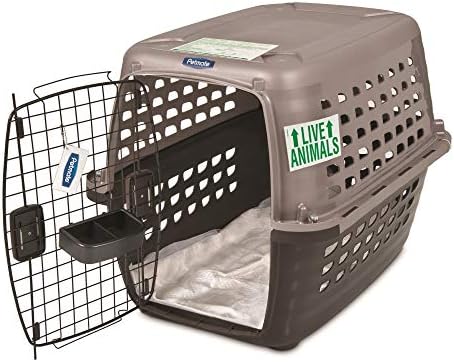 Petmate Ultra Vari Dog Kennel para cães pequenos a médios de 25 a 30 libras e 290300 Kennel Travel Kit para animais de estimação