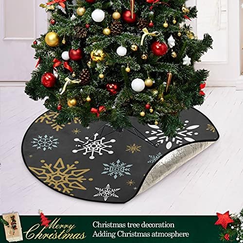 Feliz Natal 02 tapete de árvore Árvore impermeável Bandejas de tapete de tapete sob o acessório de árvore de Natal para proteção de piso suprimento de natal de natal 28 polegadas