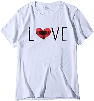 Camisetas t para mulheres plus size size dia dos namorados adorar impressão de t-shirt t-shirt manga curta camiseta