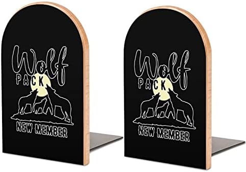 Wolf Pack Novo membro Wooden Bookends.