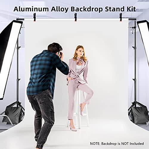 Stand de cenário 6.5x10ft kit de suporte de pano de fundo ajustável para festas fotografia de casamento com bolsa