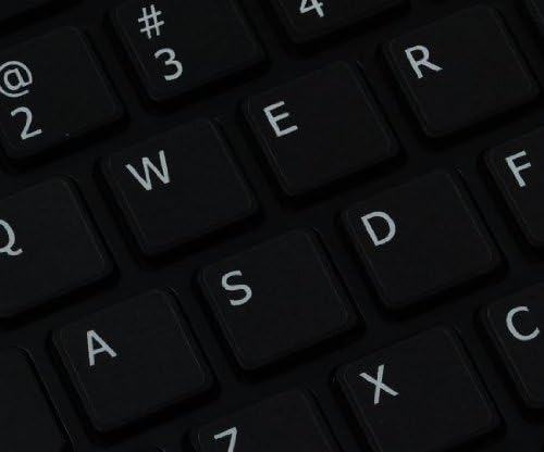 Inglesa nos adesivos de teclado não transparentes nos EUA