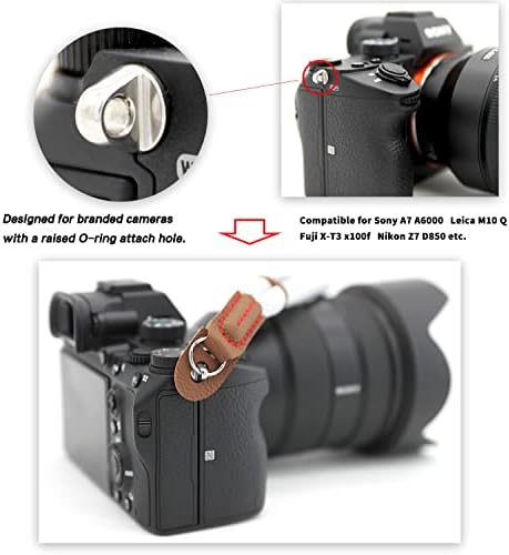 Câmera de algodão confortável pulseira de pulseira compatível com Sony A7 A9 A6000 A6300 A6500 Fujifilm X-T30 X-T20 X-T3 X-T2 X70