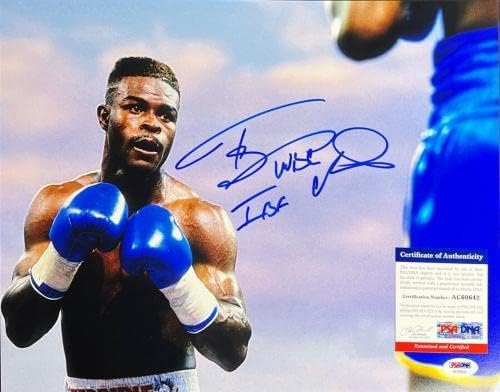 Terry Norris Boxing assinado 11x14 Photo PSA AC60642 - Fotos de boxe autografadas