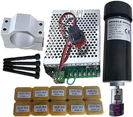 Máquinas de gravação de 0,5kw braçadeiras de ar kit de motor refrescante de ar ER16 Chuck CNC 500W DC MOTOR DE EPINE + REVOLADOR