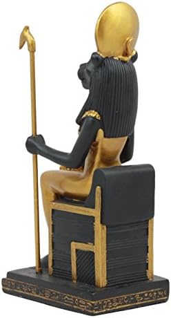 Ebros clássico deuses e deusas egípcias sentadas na Estátua do Trono Deuses do Egito governante da humanidade estatueta