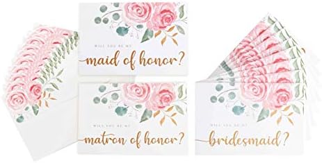 GSM Brands Cartões de proposta de dama de honra com empregada doméstica e matrona
