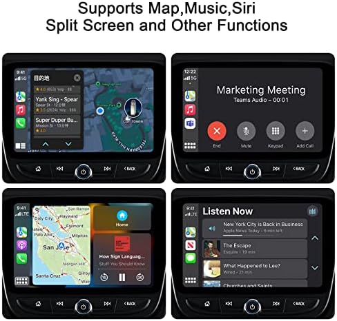 Smafun Apple CarPlay Adaptador sem fio, 2023 New Generation 5G Wireless CarPlay Dongle Wired Convert to Wireless Connect